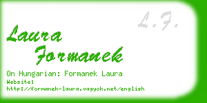 laura formanek business card